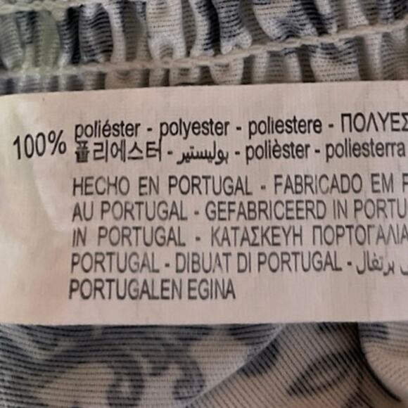 Zara Multicolor Floral Striped Print Smocked Elastic Stretch Mini A-Line Skirt S - Picture 6 of 6